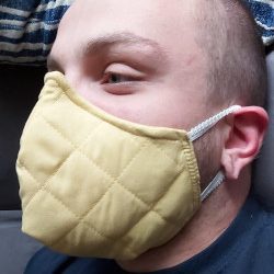 If you need a metal re-enforced nose shape mask – Contact us ($9)