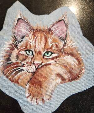 Hand painted sew on patches
